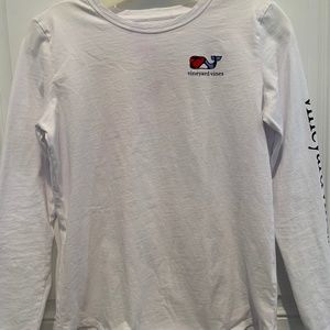 Vineyard Vines Girls Long Sleeve White Top
